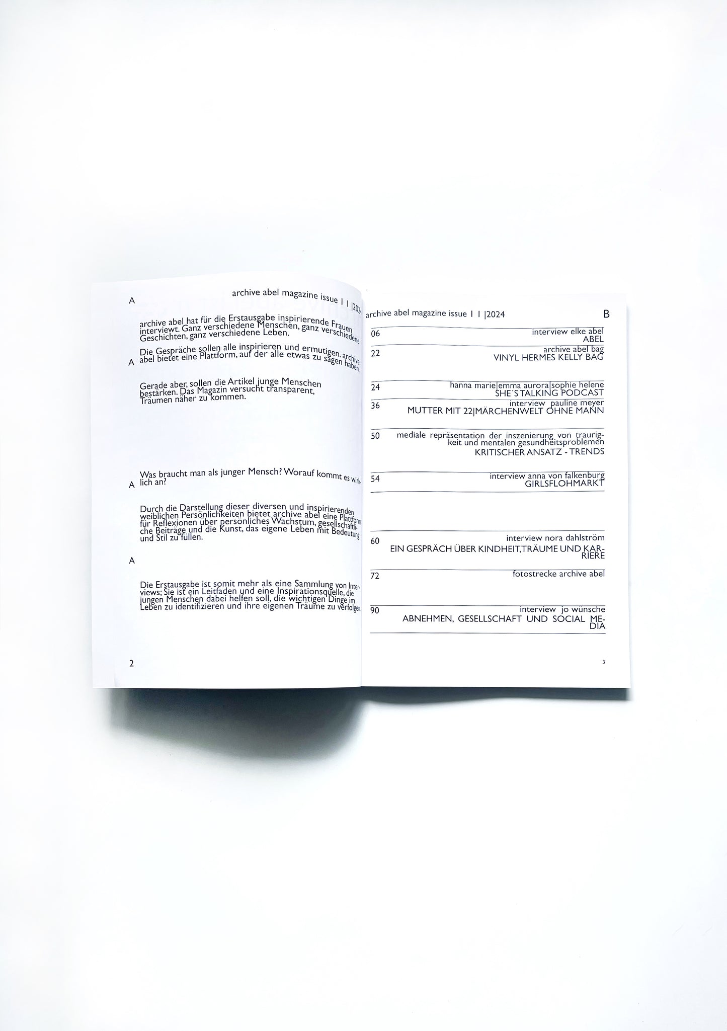 archive abel Magazin Issue 1