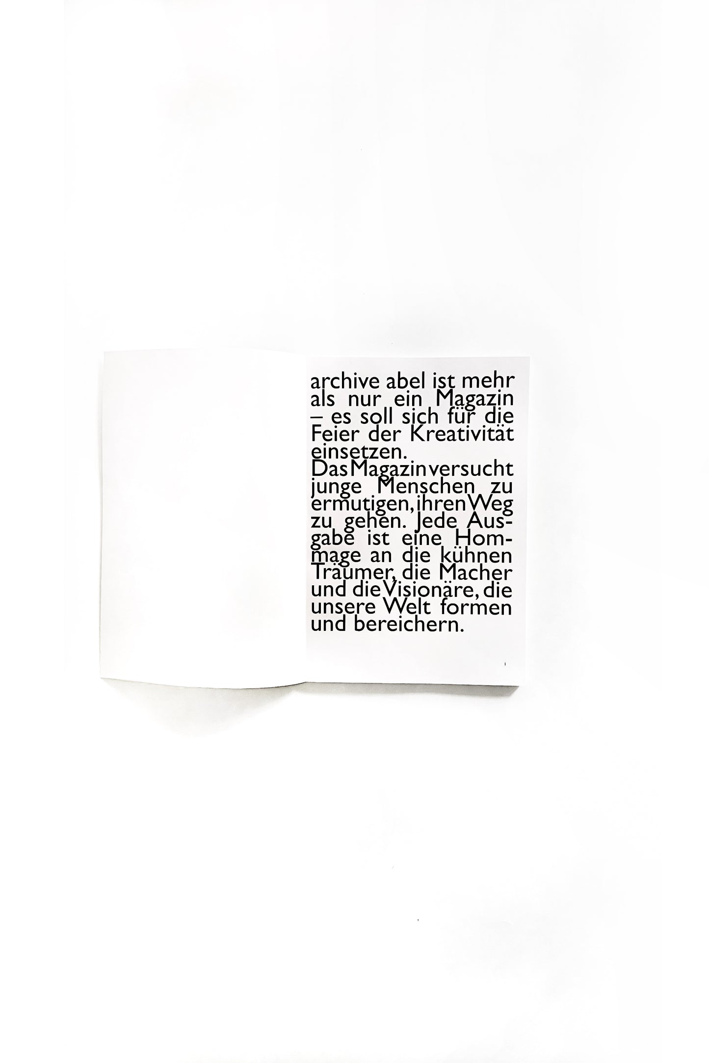 archive abel Magazin Issue 1