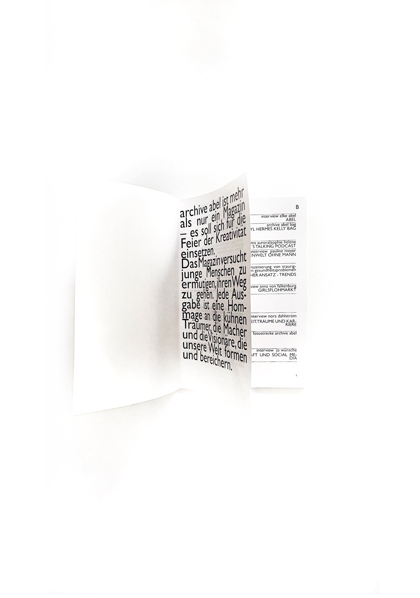 archive abel Magazin Issue 1